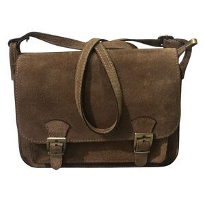 Renata Corsi Italian Suede Leather Satchel – Handcrafted in Italy-Authentic